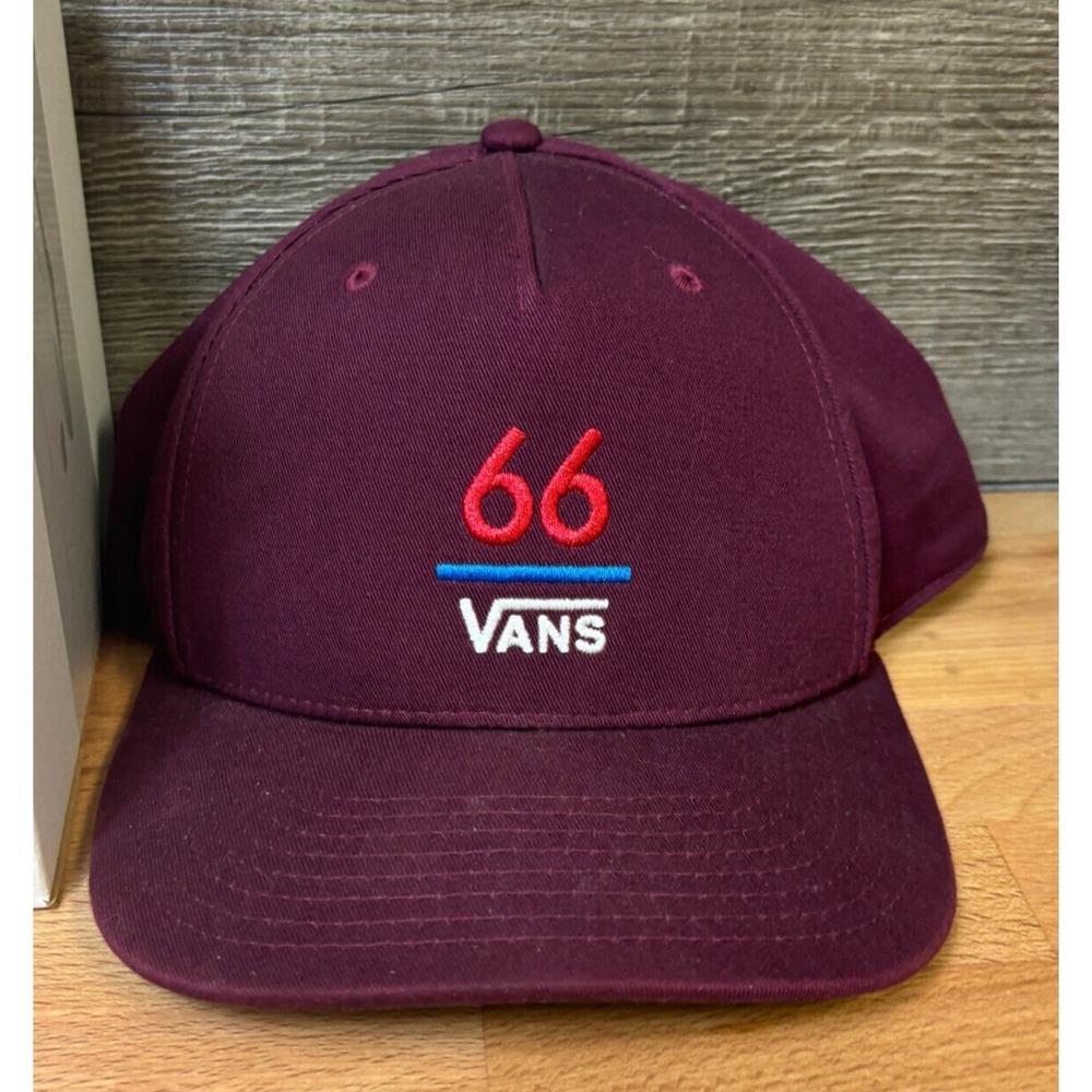 Vans Hat Cap Snapback Red‎ Maroon One Size Adjustable Skateboarding Skater 66
